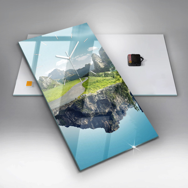 Zegar ścienny pionowy Latająca wyspa