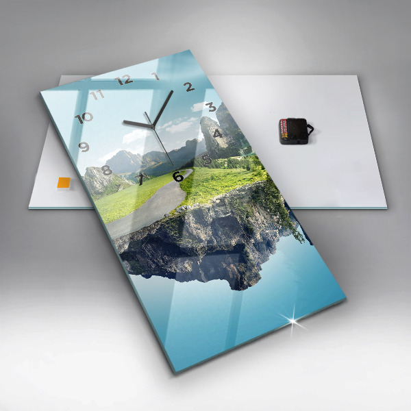 Zegar ścienny pionowy Latająca wyspa