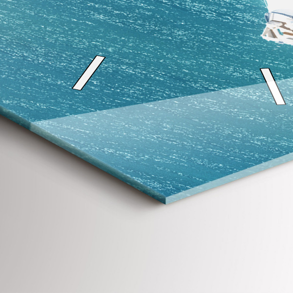 Zegar ścienny pionowy Wyspa serce