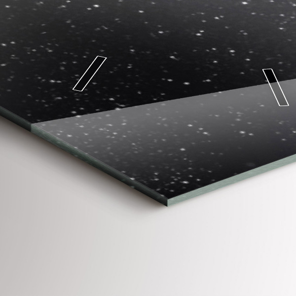 Zegar szklany pionowy Kosmos i planety