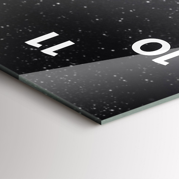 Zegar szklany pionowy Kosmos i planety