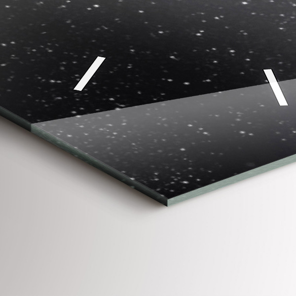 Zegar szklany pionowy Kosmos i planety