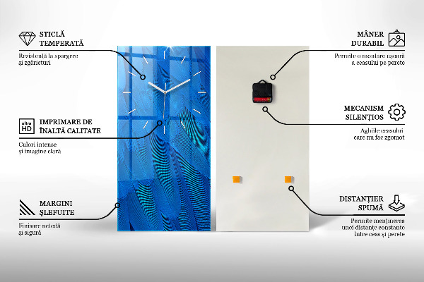 Zegar ścienny pionowy Kolorowe pióra ptaka