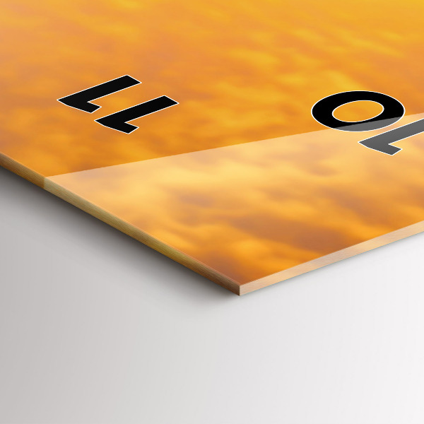 Zegar ścienny pionowy Zakochane łabędzie