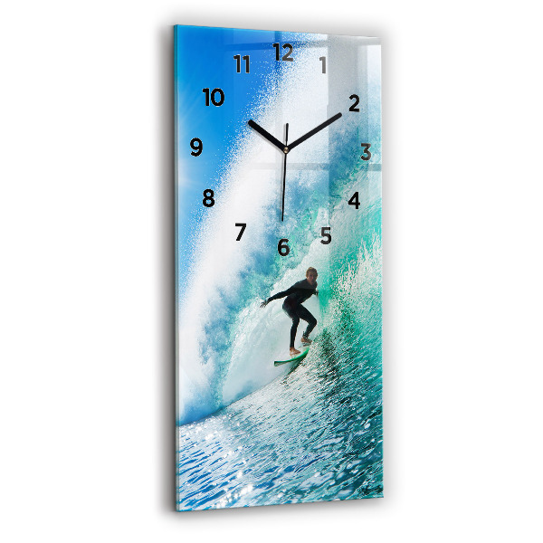 Zegar szklany pionowy Surfing na Hawajach