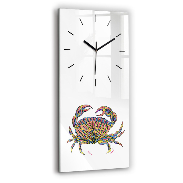 Zegar ścienny pionowy Krab etniczny