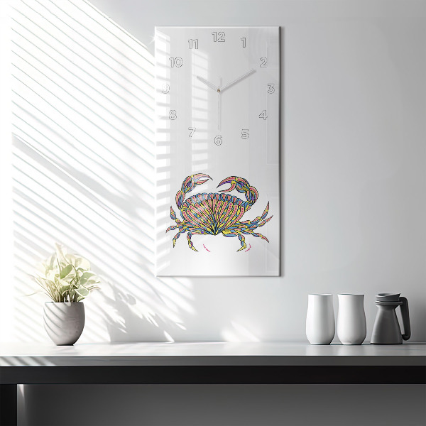 Zegar ścienny pionowy Krab etniczny