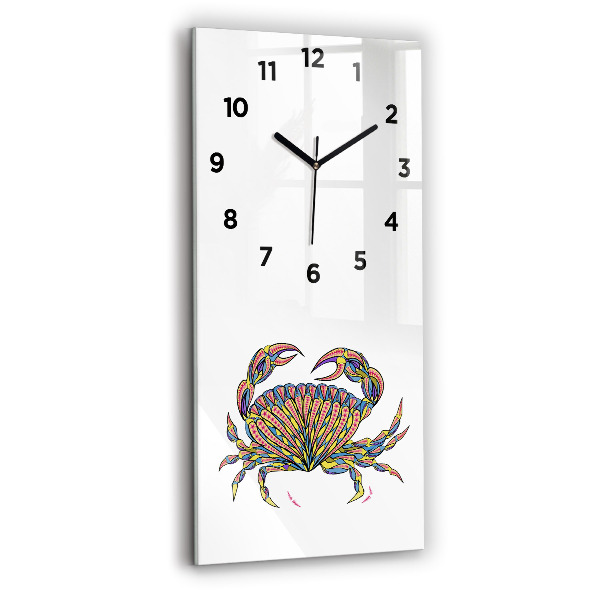 Zegar ścienny pionowy Krab etniczny