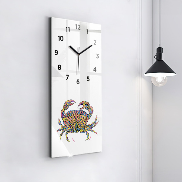 Zegar ścienny pionowy Krab etniczny