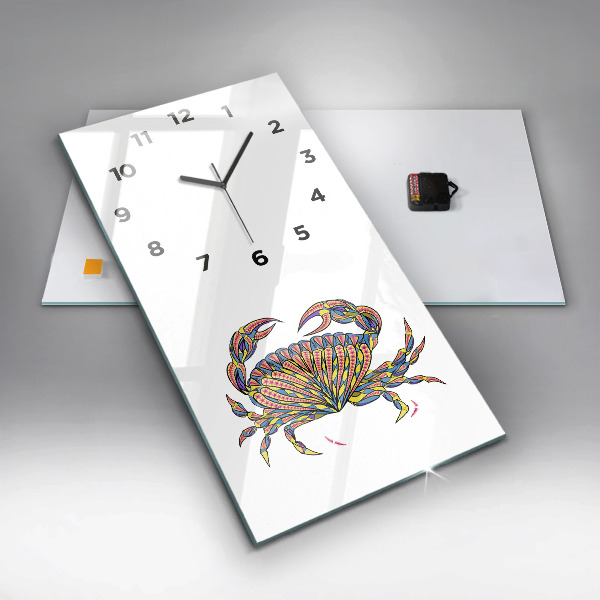 Zegar ścienny pionowy Krab etniczny