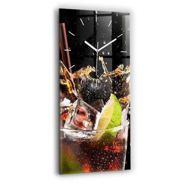 Zegar szklany pionowy Drink z lodem