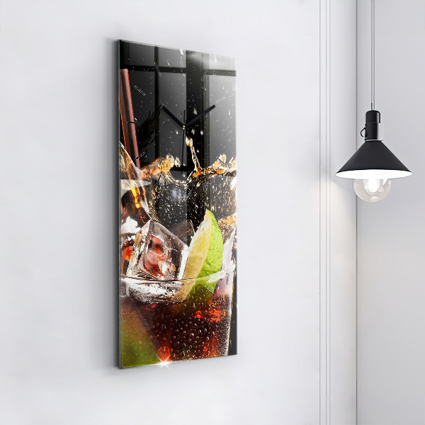 Zegar szklany pionowy Drink z lodem