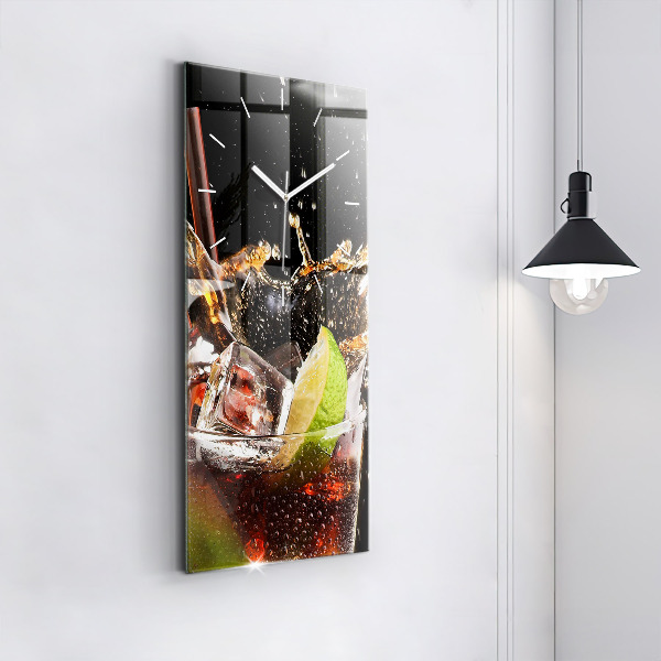 Zegar szklany pionowy Drink z lodem