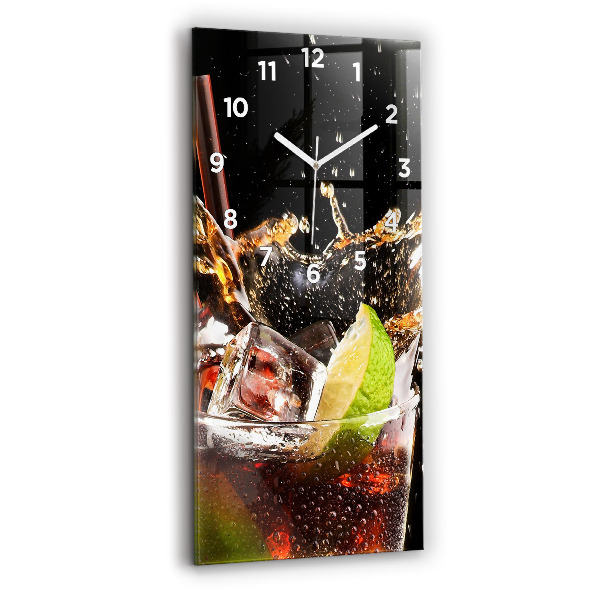 Zegar szklany pionowy Drink z lodem