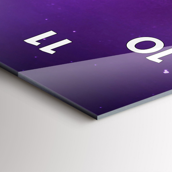 Zegar ścienny pionowy Zorza polarna