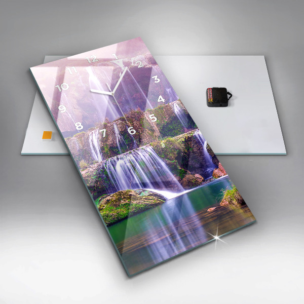 Zegar ścienny pionowy Wodospad Jiulong Chiny