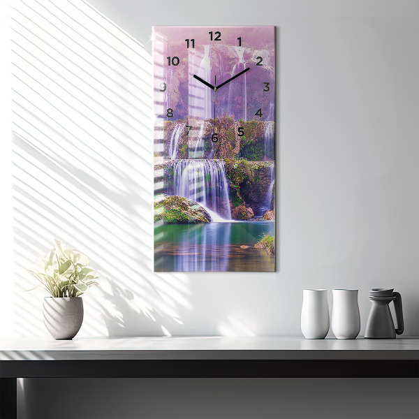 Zegar ścienny pionowy Wodospad Jiulong Chiny