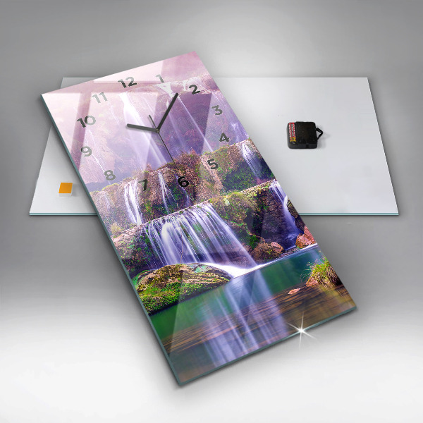 Zegar ścienny pionowy Wodospad Jiulong Chiny