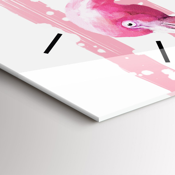 Zegar ścienny pionowy Grafika flaminga