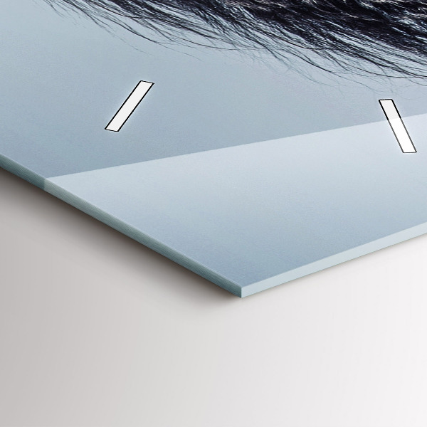 Zegar szklany pionowy Galopujący biały koń