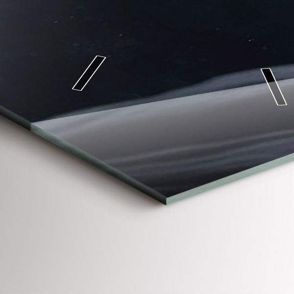 Zegar ścienny pionowy Człowiek na tle księżyca