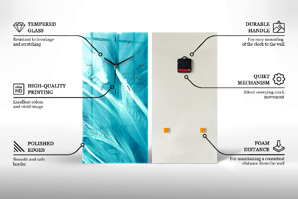 Zegar ścienny pionowy Człowiek na tle księżyca