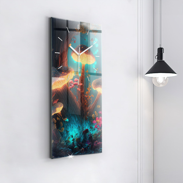 Zegar ścienny pionowy Las i magiczne grzyby
