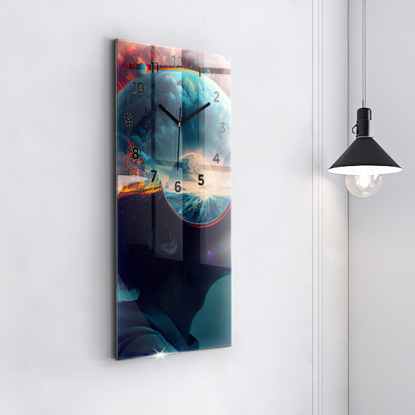 Zegar ścienny pionowy Futurystyczny świat