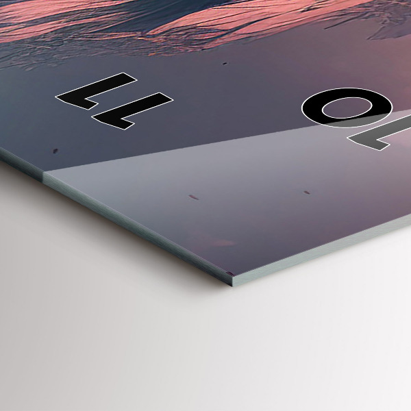 Zegar ścienny pionowy Magiczny las i góry