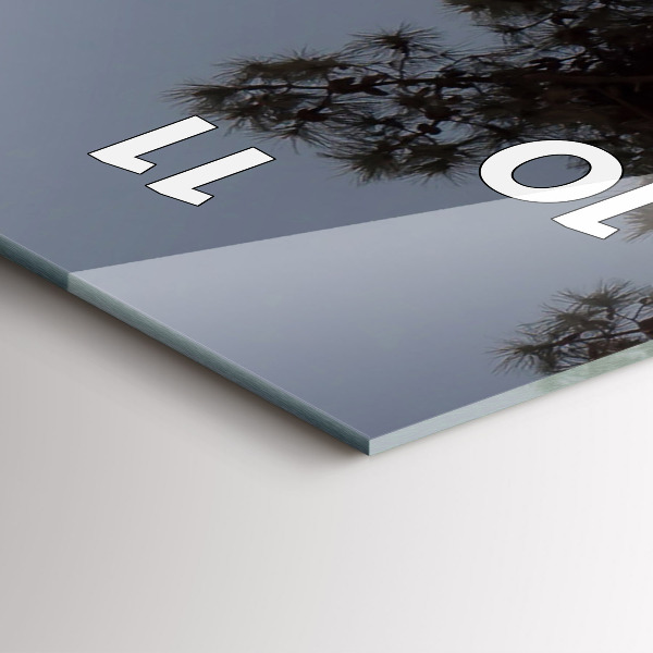 Zegar ścienny pionowy Półksiężyc i drzewa