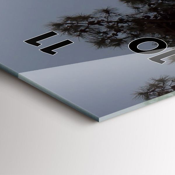 Zegar ścienny pionowy Półksiężyc i drzewa