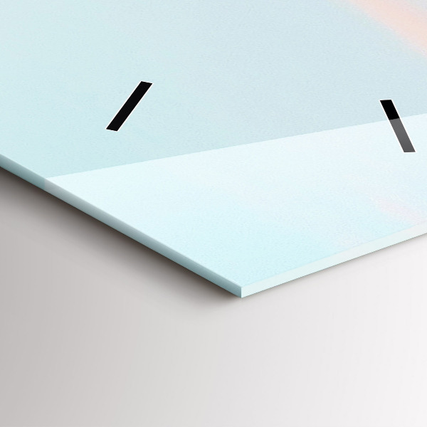 Zegar ścienny pionowy Pasmo górskie zimą