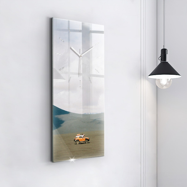 Zegar ścienny pionowy Pojazd na pustyni Kamczatka