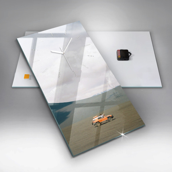 Zegar ścienny pionowy Pojazd na pustyni Kamczatka