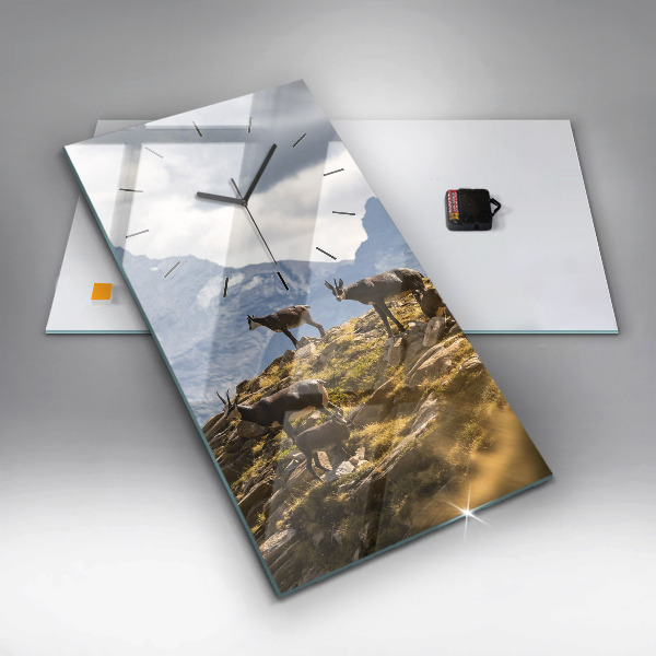 Zegar ścienny pionowy Koza w Dolinie Aosta