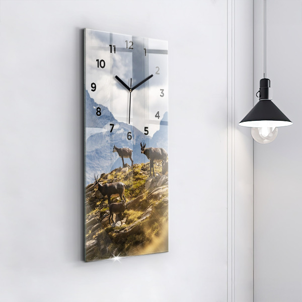 Zegar ścienny pionowy Koza w Dolinie Aosta