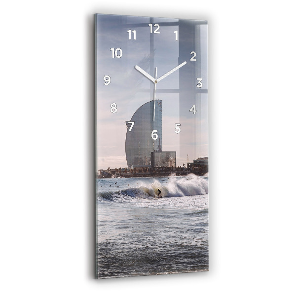 Zegar ścienny pionowy Barcelona Surfer