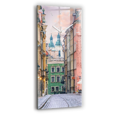 Zegar szklany pionowy Stare miasto w Warszawie