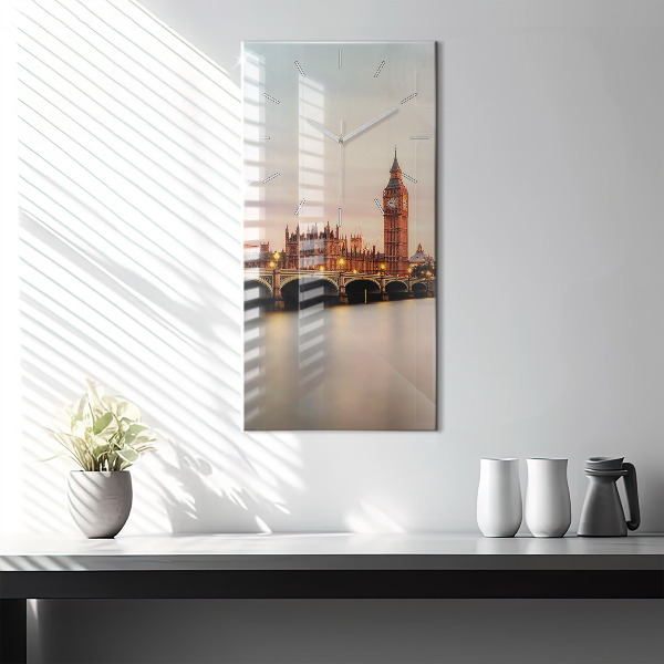 Zegar ścienny pionowy Big Ben panorama Londynu