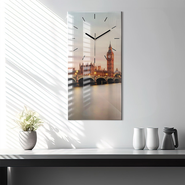 Zegar ścienny pionowy Big Ben panorama Londynu