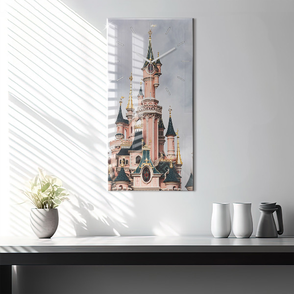 Zegar ścienny pionowy Zamek Disneyland w Paryżu