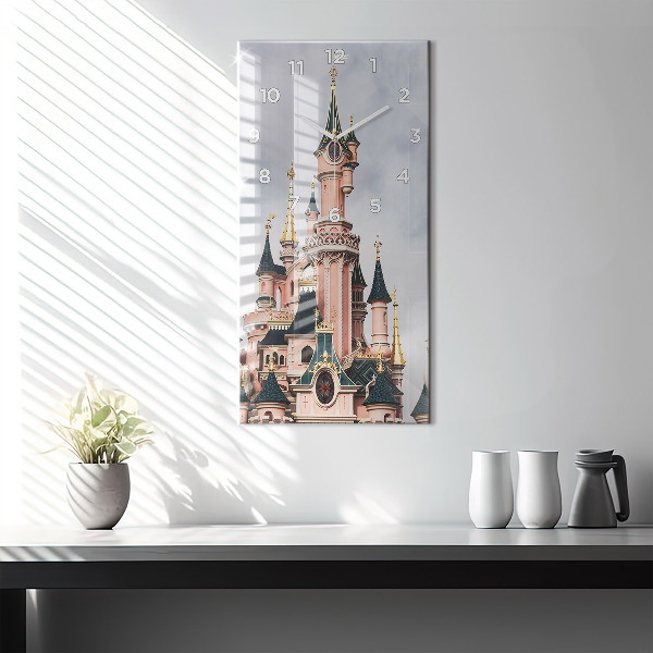Zegar ścienny pionowy Zamek Disneyland w Paryżu