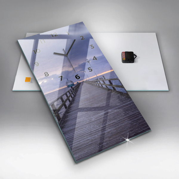 Zegar ścienny pionowy Molo na Morzu Bałtyckim