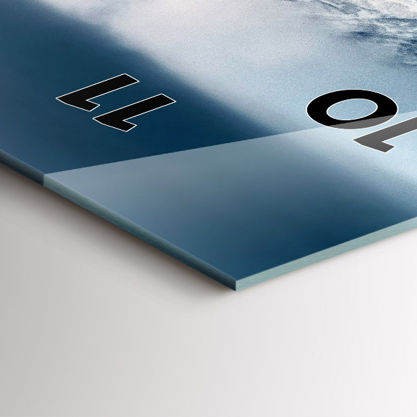 Zegar ścienny pionowy Zimowy pejzaż gór Tatr