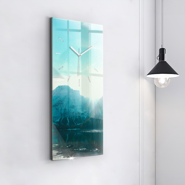 Zegar ścienny pionowy Góra i rzeka w Polsce
