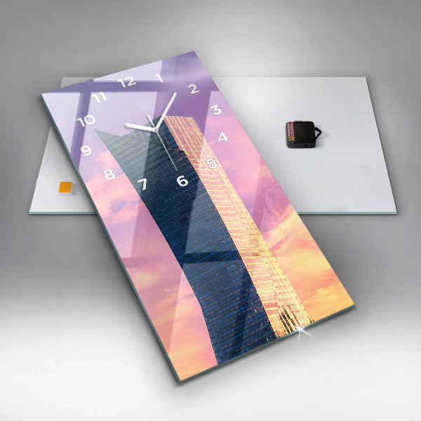 Zegar ścienny pionowy Drapacz chmur w Warszawie