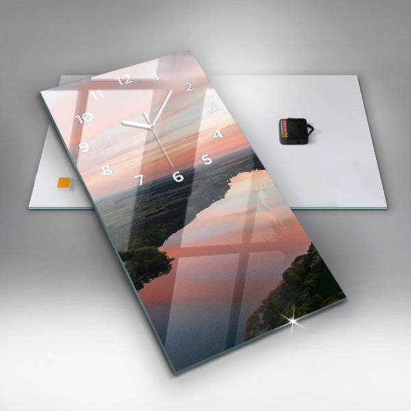Zegar ścienny pionowy Widok na jezioro