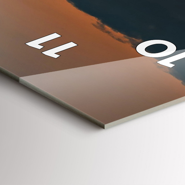 Zegar ścienny pionowy Słoneczniki na łące