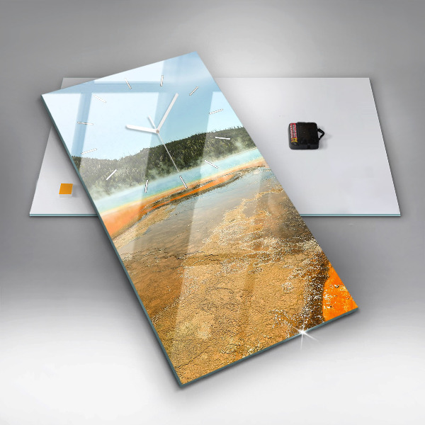 Zegar ścienny pionowy Jezioro z Górami