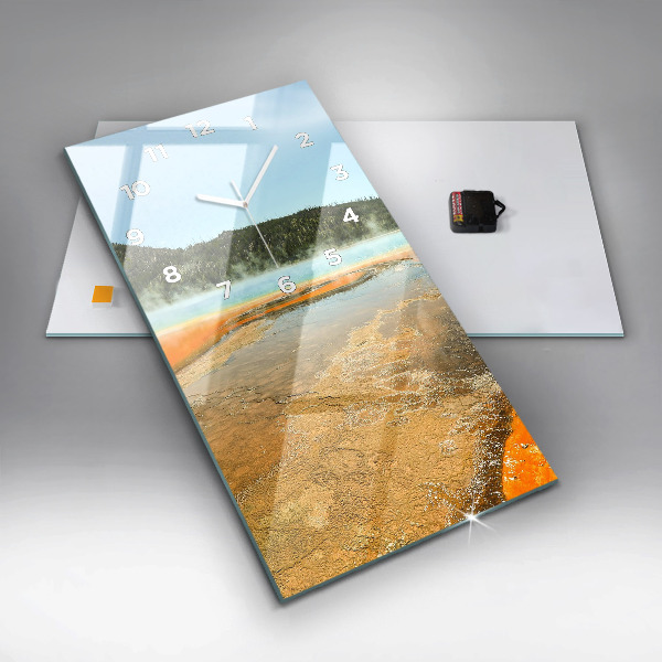 Zegar ścienny pionowy Jezioro z Górami